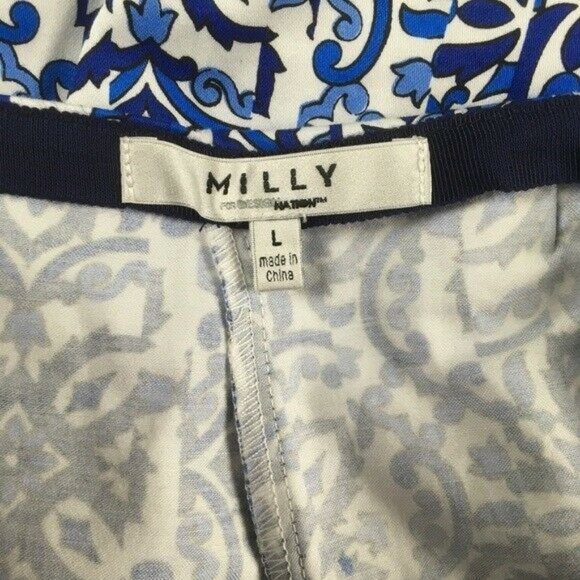 Milly DesignNation Mixed Tile Print A-Line Skirt Size L - Picture 5 of 5